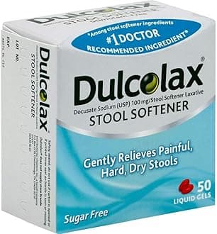DulcoLax Stool Softener Sugar Free, 50 Liquid Gels